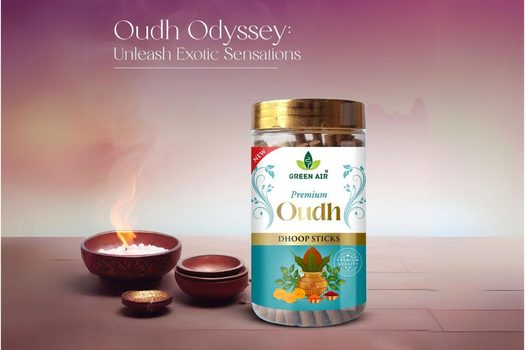 Green Air Oudh Scented Dhoop Sticks | Premium Fragrance for Tranquility - 8514