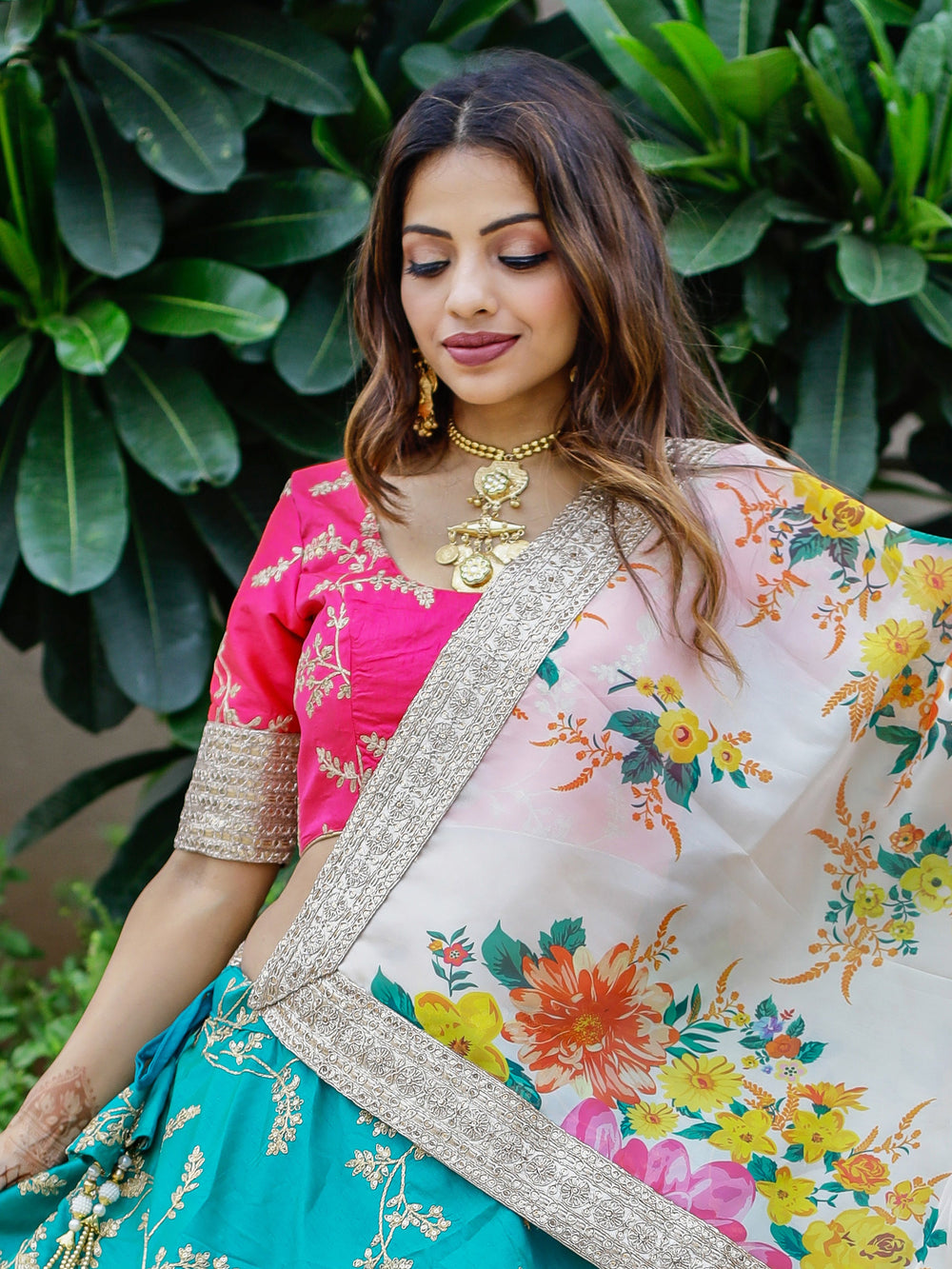 Wonderful Green Sequins Art Silk Lehenga Choli With Printed Dupatta