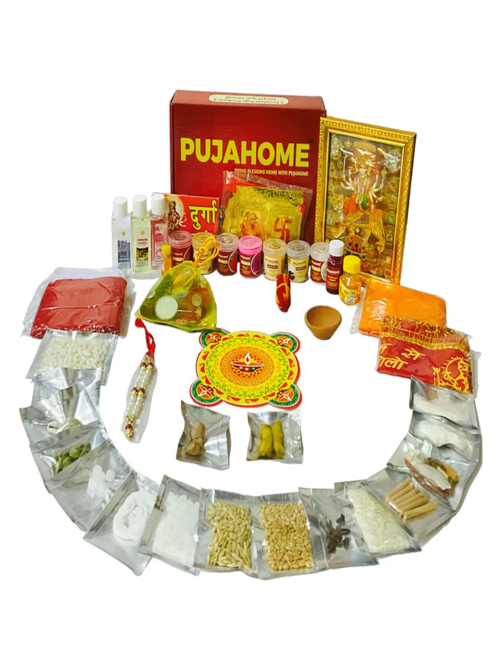 Navratri Puja Samagri Kit/Navdurga Puja Kit for Durga Pujan(41+ Items in Kit)