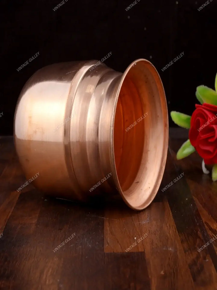 Copper Lota | Handcrafted Religious Item for Rituals and Decor