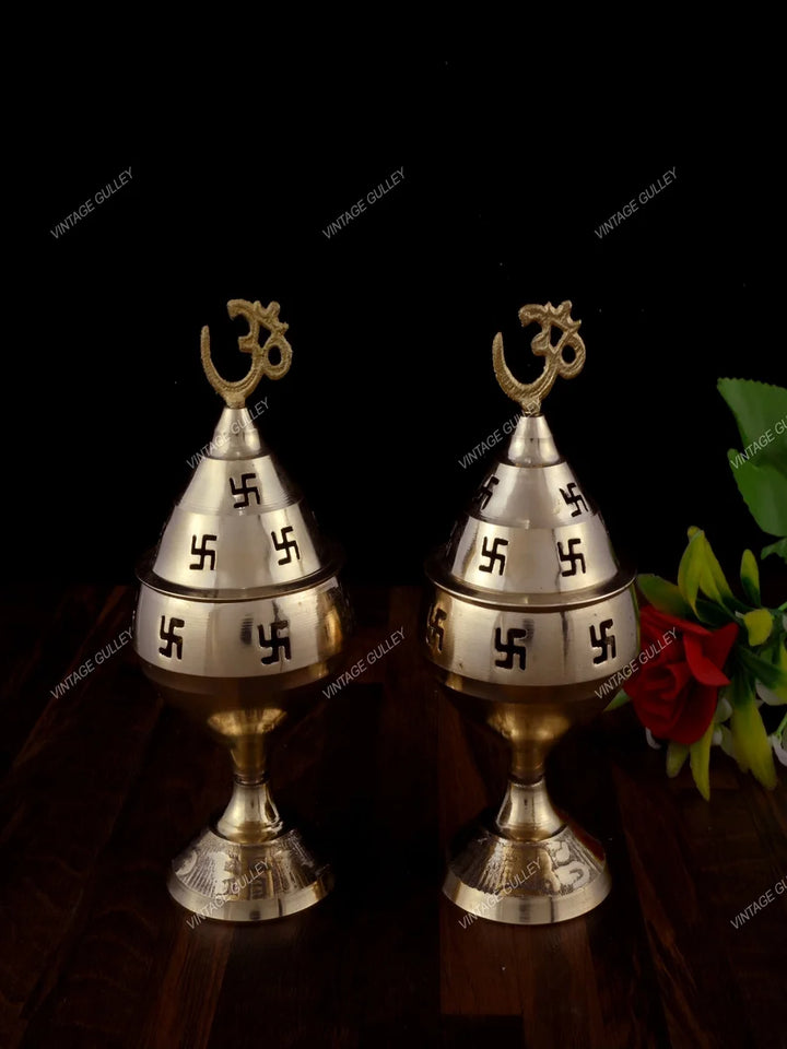 Brass Akhand Diya | Decorative Oil Lamp for Home & Temple Usage
