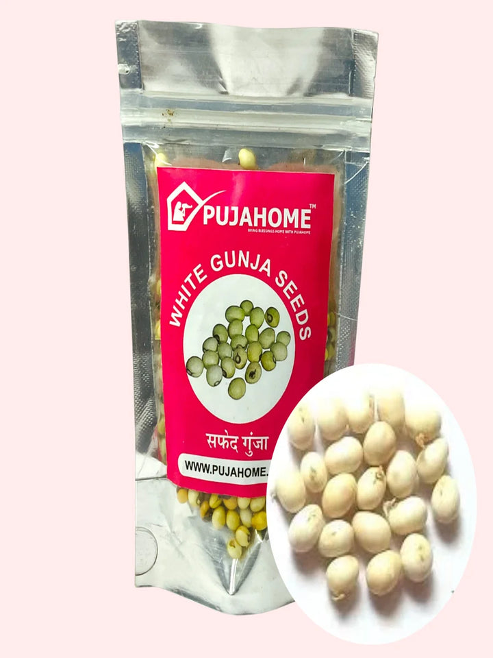 Natural White Gunja Ratti | White Gunja Chirmi Safed Gunja Beads