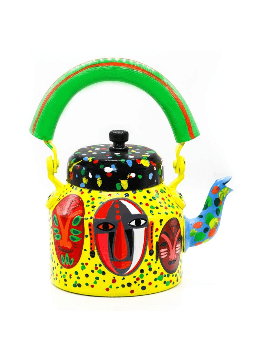 Luxury Decorative Kettle Set | Hand-Painted Jaipuri Art 1L Capacity