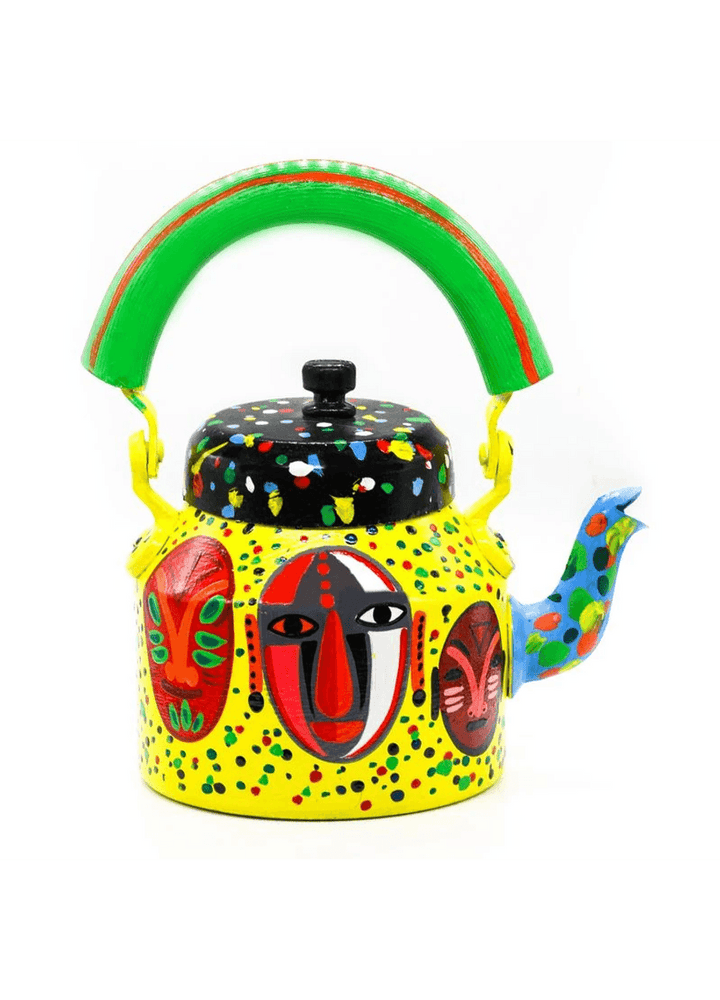 Luxury Decorative Kettle Set | Hand-Painted Jaipuri Art 1L Capacity