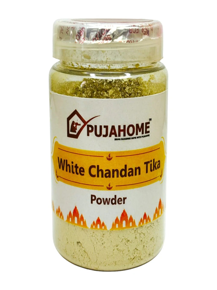 Premium White Chandan Tika Powder 100 Gram Box