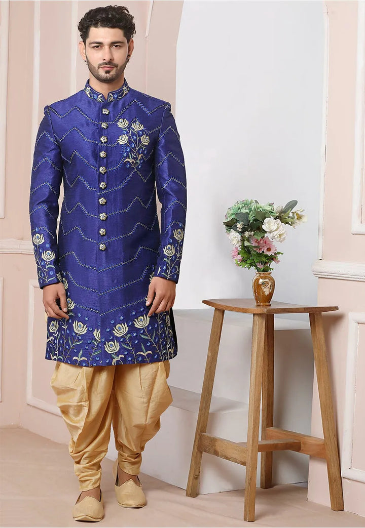 Ethnic Banarasi Sherwani | Rich Embroidery Work for Traditional Occasions