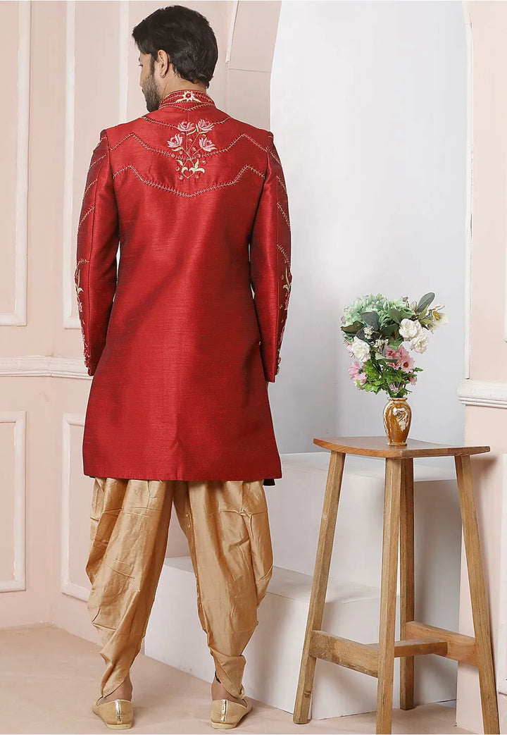 Ethnic Banarasi Sherwani | Rich Embroidery Work for Traditional Occasions