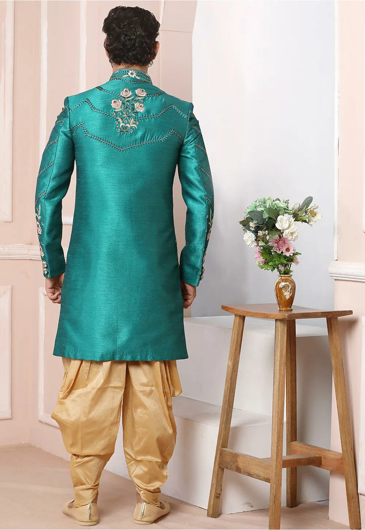 Ethnic Banarasi Sherwani | Rich Embroidery Work for Traditional Occasions