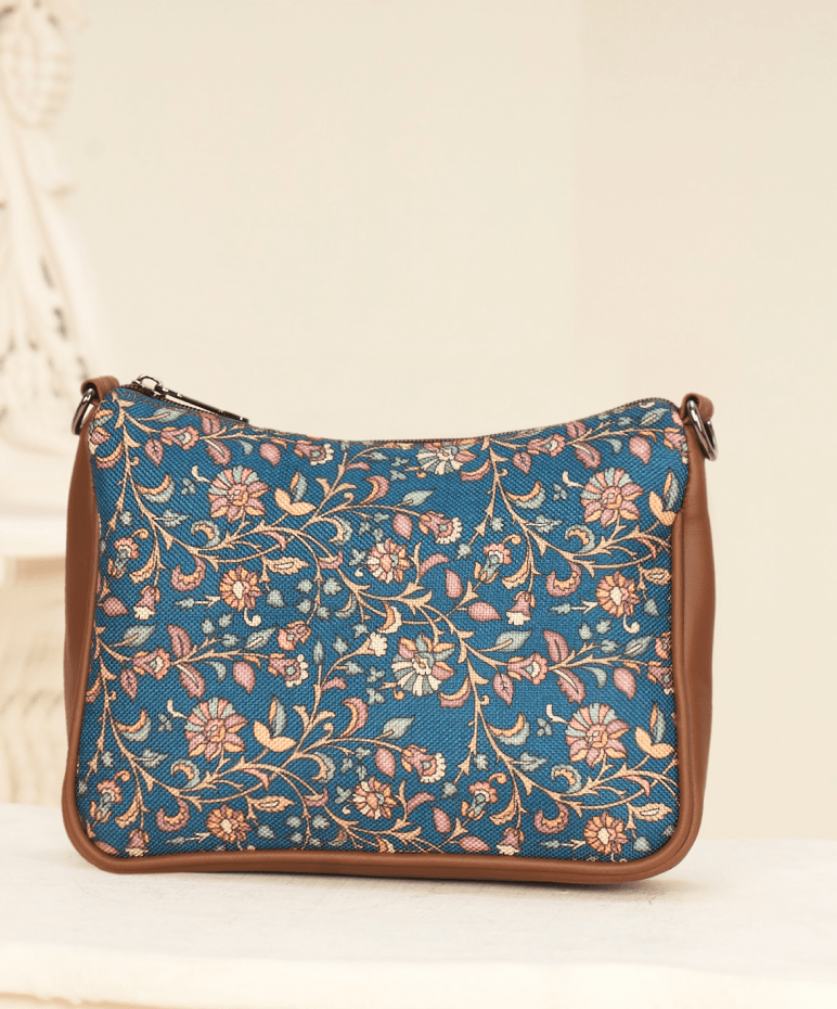 Handwoven Jute Crossbody Bag | Artisanal Multicolour Design - Tulip 006