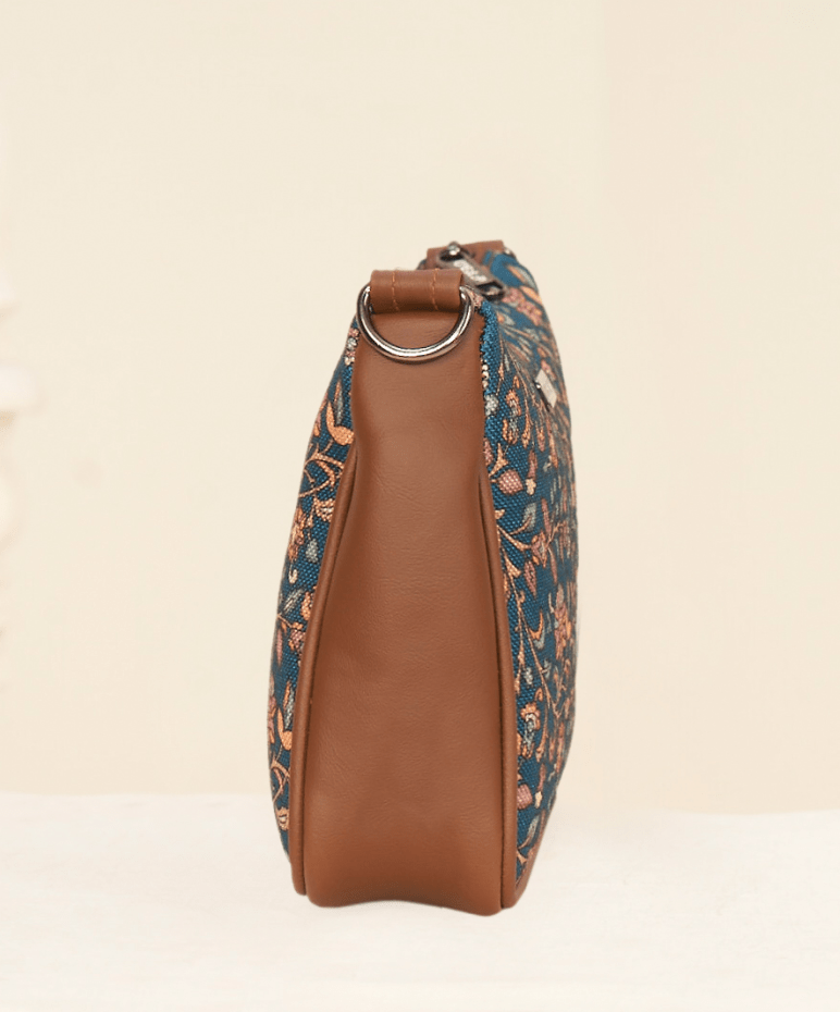 Handwoven Jute Crossbody Bag | Artisanal Multicolour Design - Tulip 006