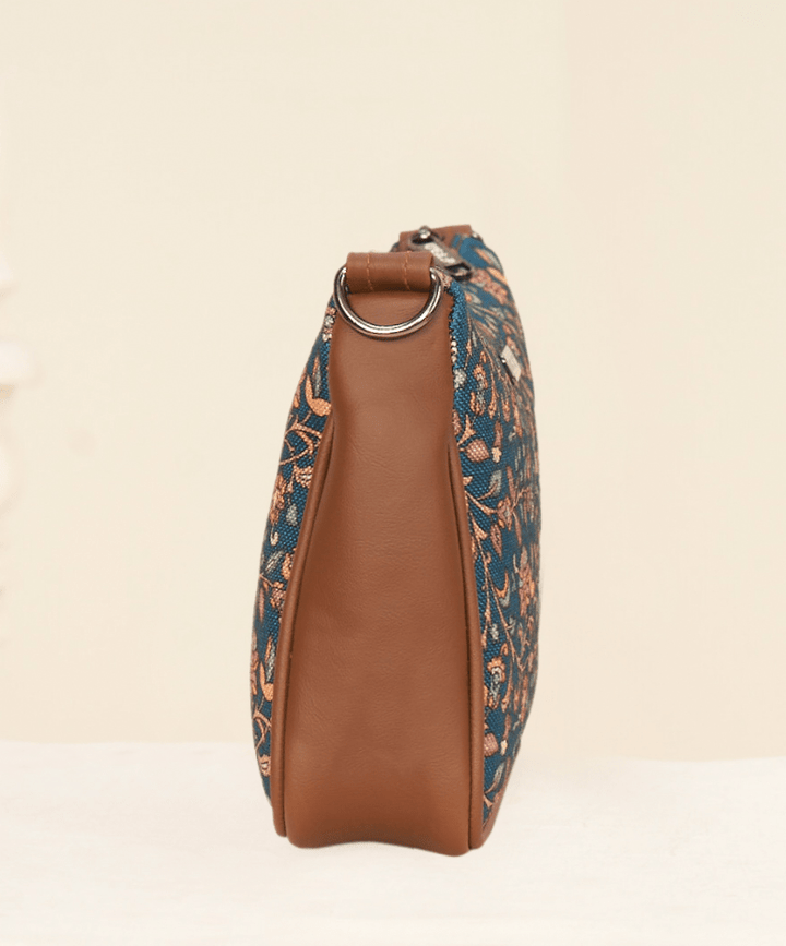 Handwoven Jute Crossbody Bag | Artisanal Multicolour Design - Tulip 006