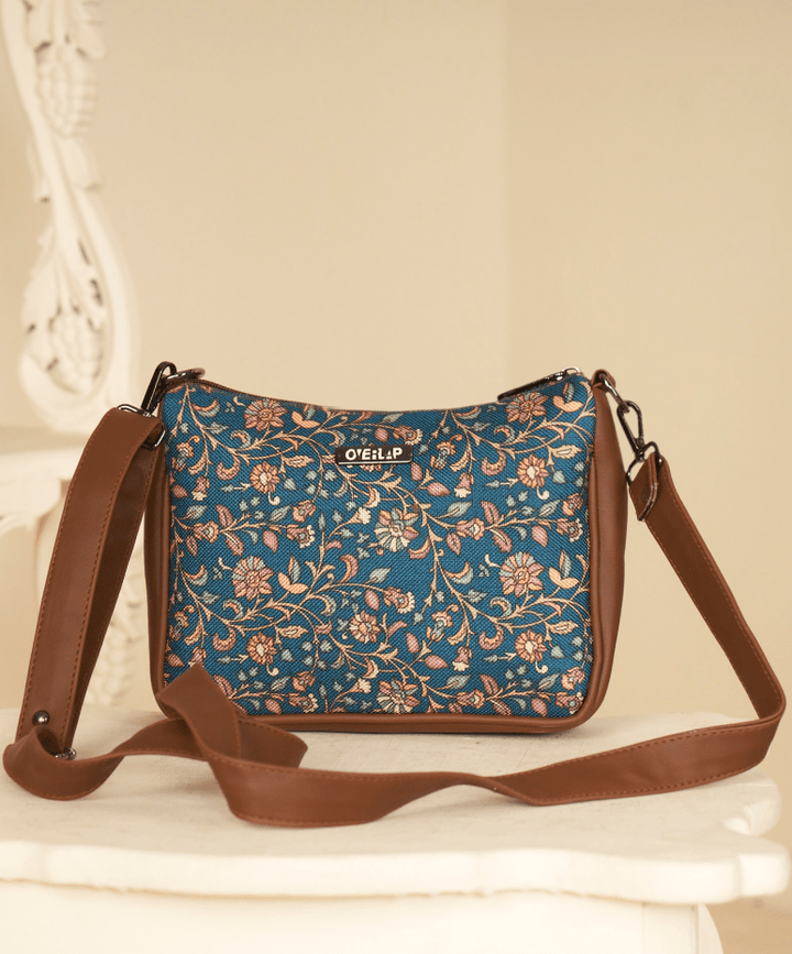 Handwoven Jute Crossbody Bag | Artisanal Multicolour Design - Tulip 006