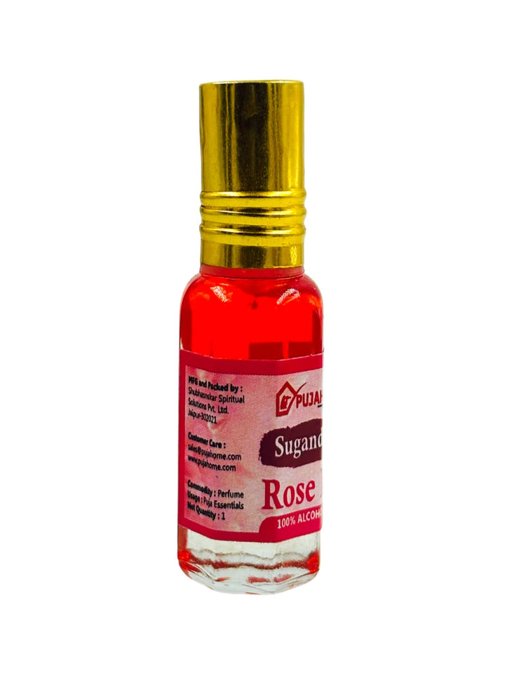 Sugandhya Rose Itra For Puja 5ML (Pack of 4)