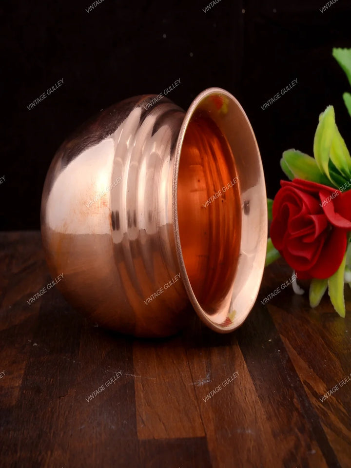 Copper Lota for Rituals | High-Quality Copper Religious Item