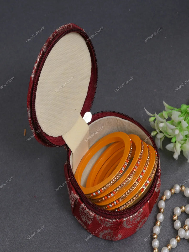 Embroidery Bangle Box Organizer | Stylish Storage Solution for Bangles