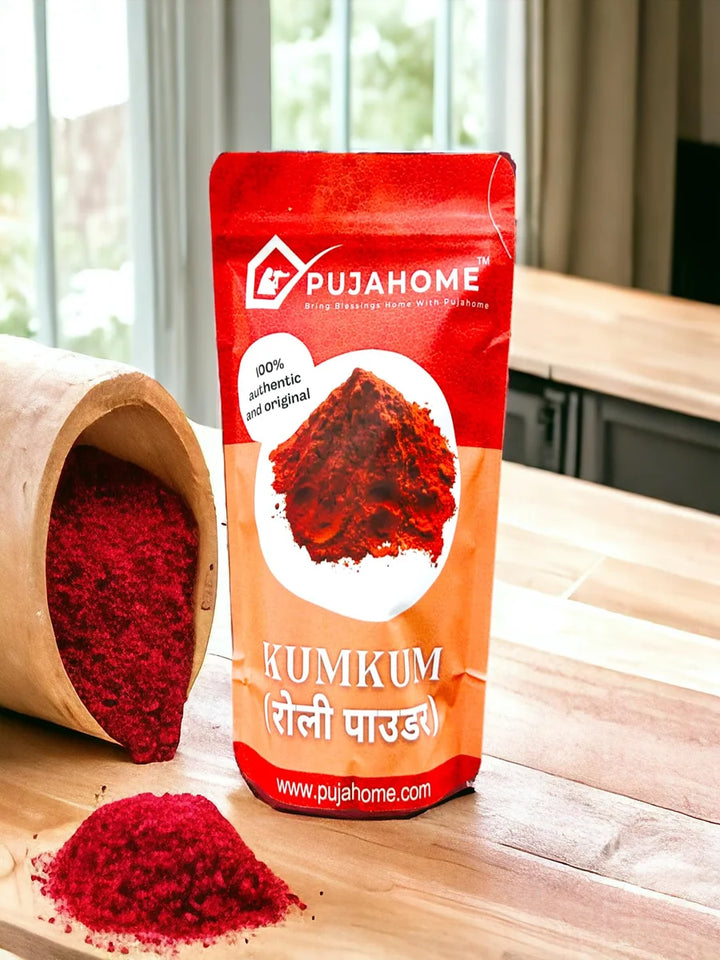 Pure Kumkum Powder | Haldi Kumkum Tilak| Roli Kumkum Powder for PUJA and Tilak