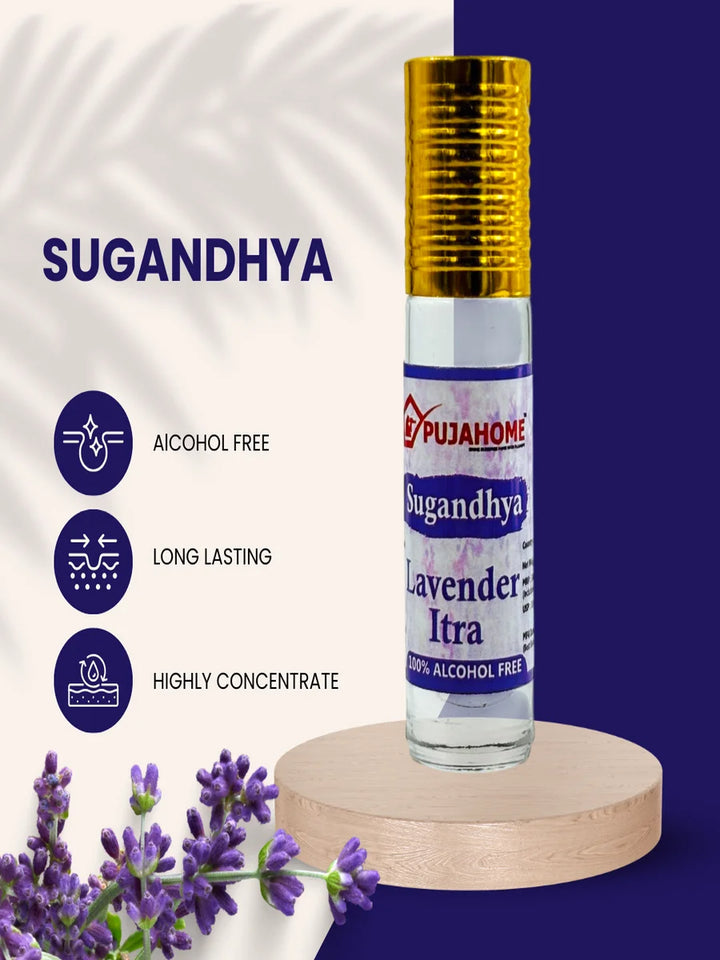 Sugandhya Lavender Itra For Puja 6ML (Pack of 2)