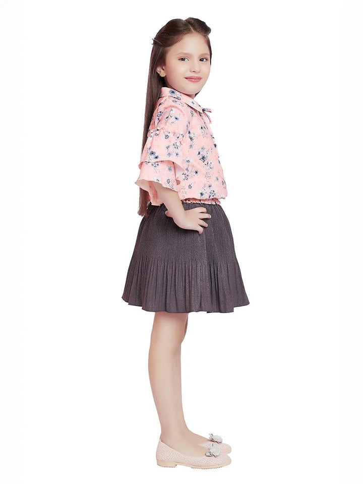 Designer Grey Skirt Set for Girls | Fashionable Festive Wear