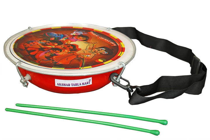 Plastic Baby TASA Nagara Dhol with Belt Stick USE for 1 to 5 Year Kids