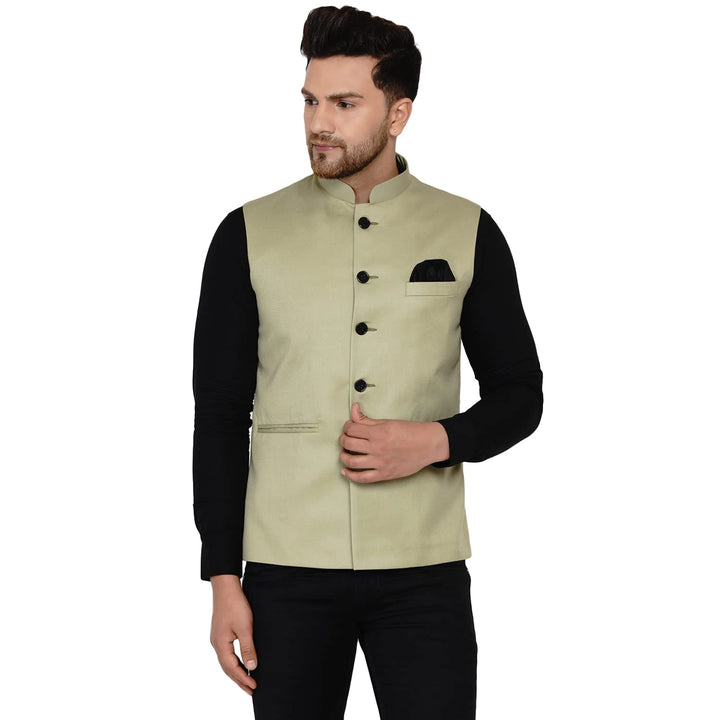 Sophisticated Solid Nehru Jacket | Cotton Blend Comfort