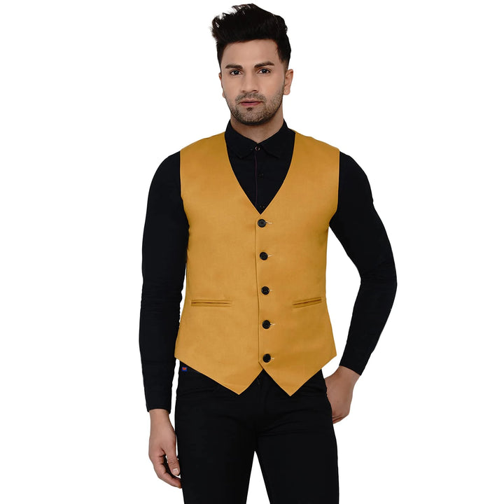Designer Men's Solid Waistcoat | Stylish Waistcoat for Formal & Casual