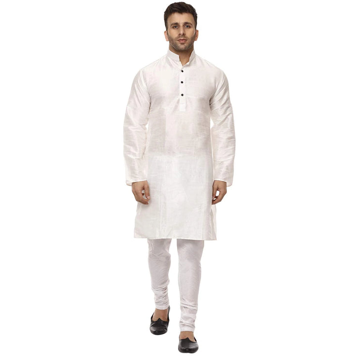 Classic Chinese Collar Kurta Set | Men’s Silk Style for Weddings