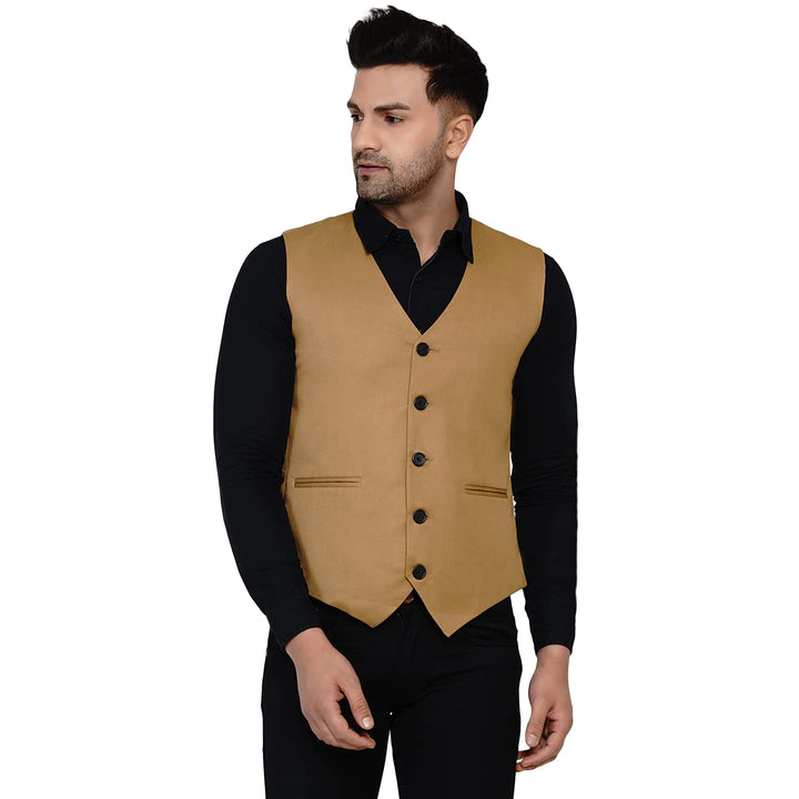 Men's Solid Waistcoat | Perfect for Casual & Formal Looks