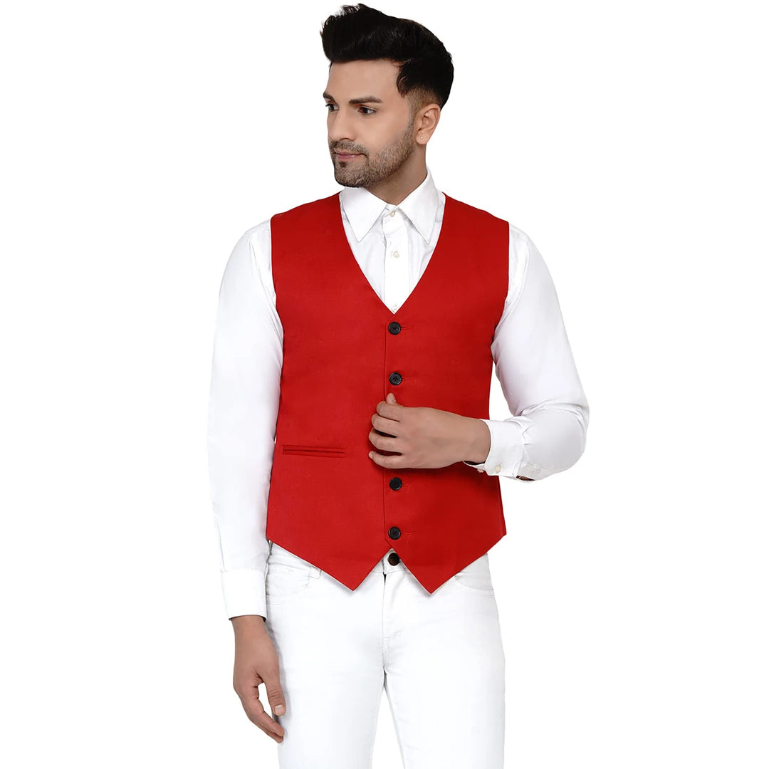 Men's Solid Waistcoat | Perfect for Casual & Formal Looks
