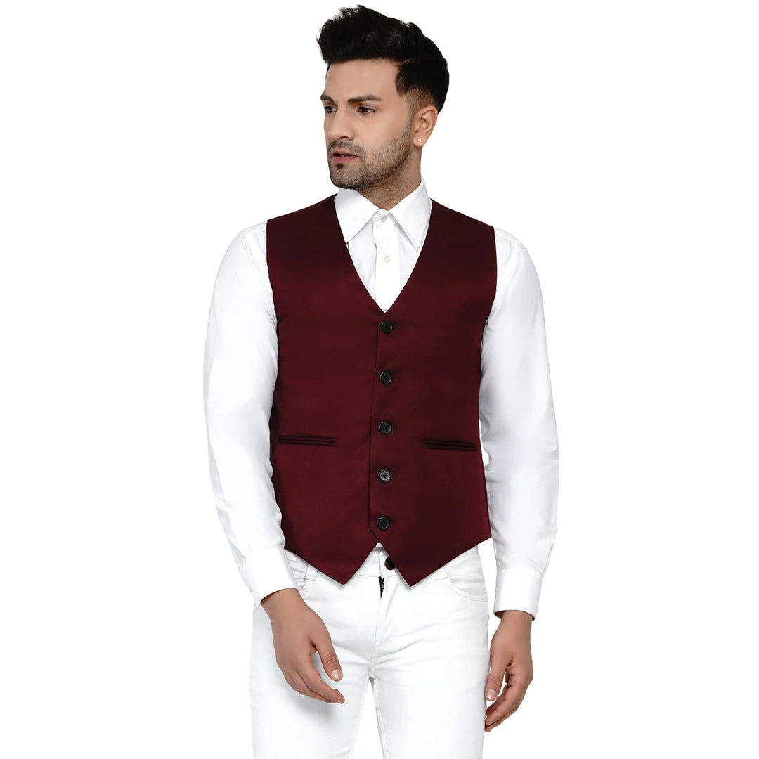 Men's Solid Waistcoat | Perfect for Casual & Formal Looks