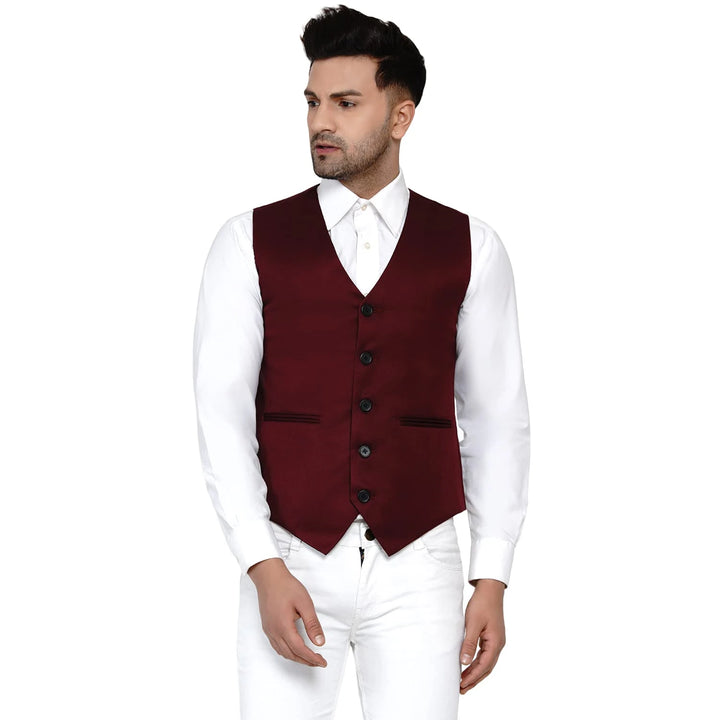 Men's Solid Waistcoat | Perfect for Casual & Formal Looks