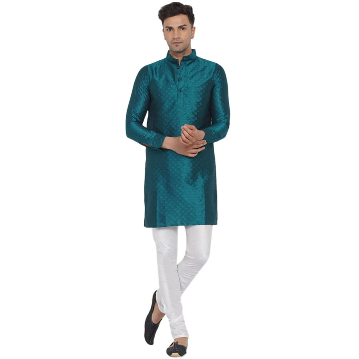 Classy Printed Long Kurta | Men's Jacquard Ethnic Fashion