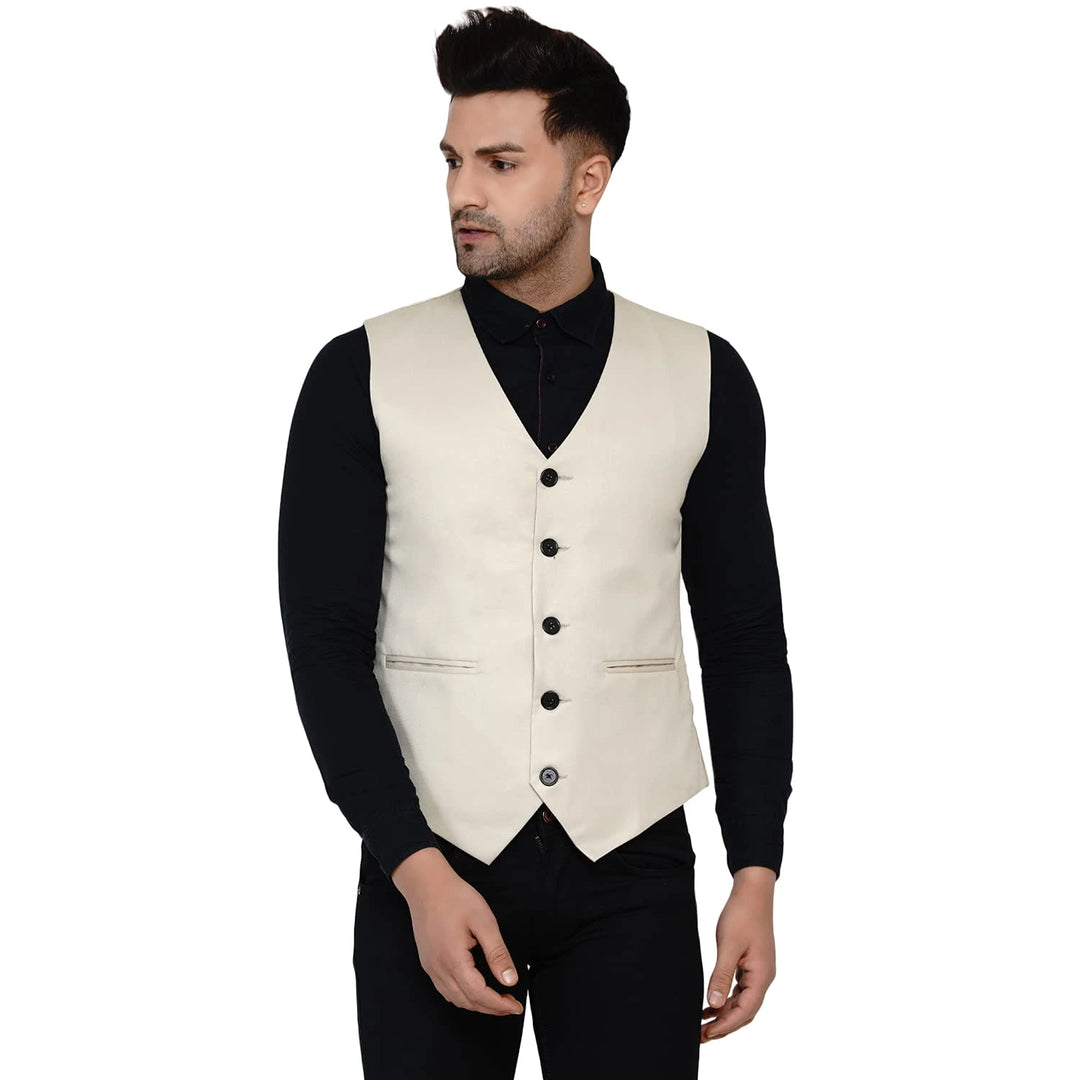 Designer Men's Solid Waistcoat | Stylish Waistcoat for Formal & Casual