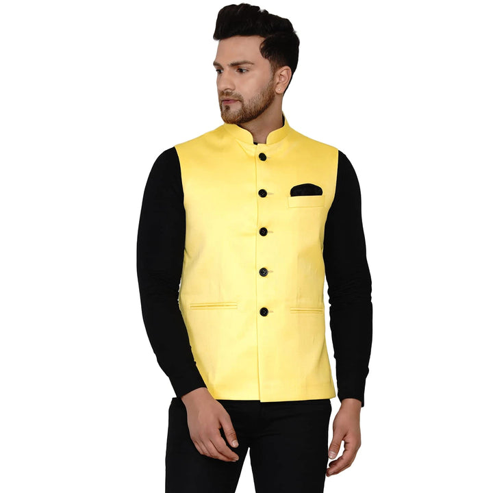 Sophisticated Solid Nehru Jacket | Cotton Blend Comfort
