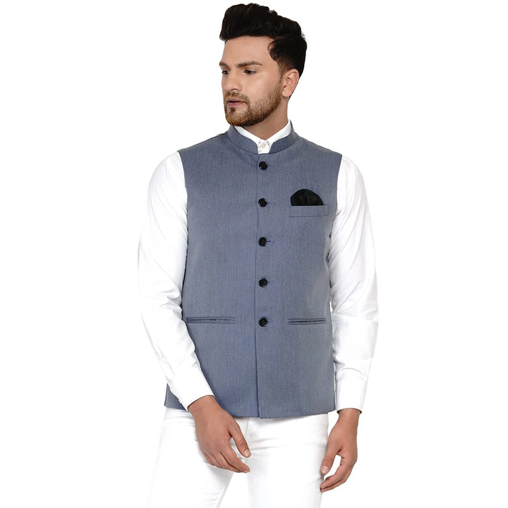 Sophisticated Solid Nehru Jacket | Cotton Blend Comfort