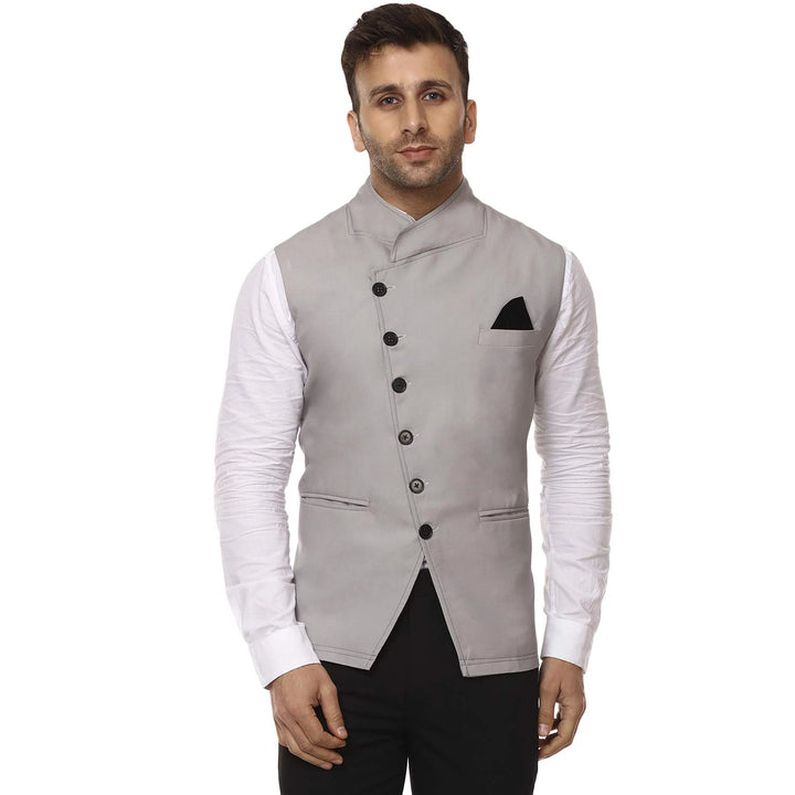 Stylish Poly Cotton Nehru Jacket for Men | Festive Designer Look