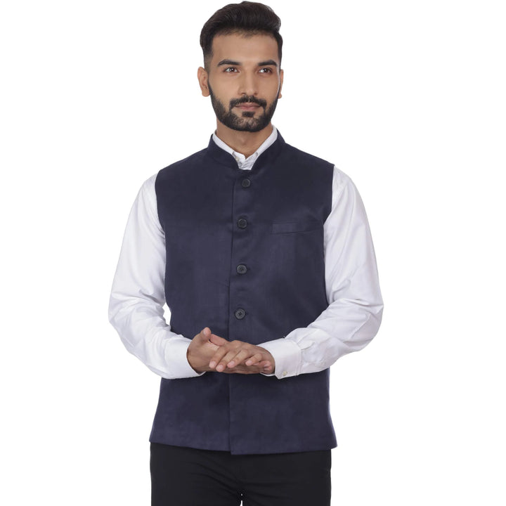 Suede Velvet Nehru Jacket | Festive Essential for Traditional Events