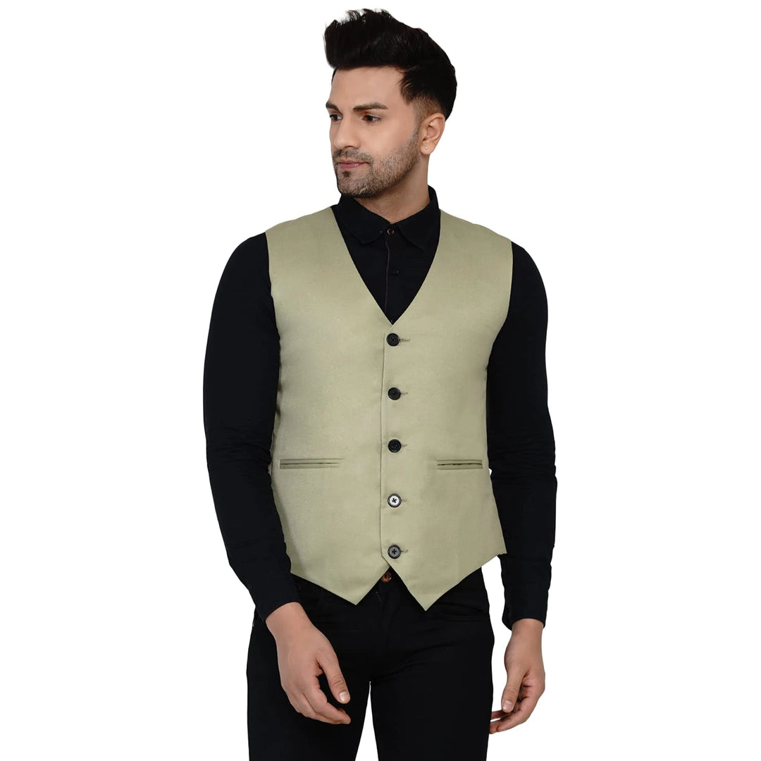 Men's Solid Waistcoat | Perfect for Casual & Formal Looks