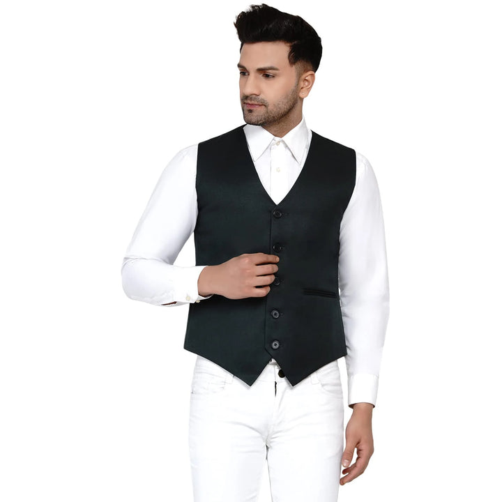 Men's Solid Waistcoat | Perfect for Casual & Formal Looks