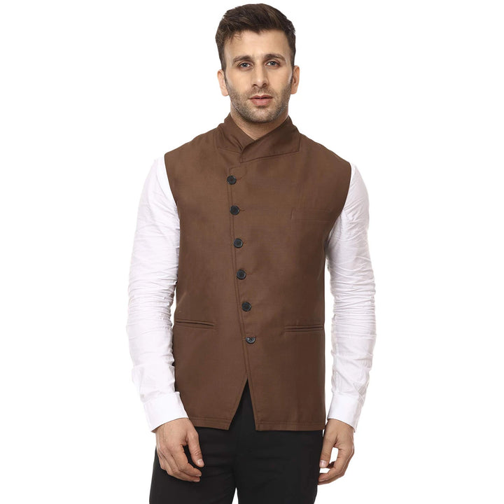 Stylish Poly Cotton Nehru Jacket for Men | Festive Designer Look