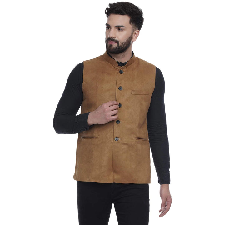 Men’s Elegant Velvet Jacket | Nehru Collar Classy Formal Outfit