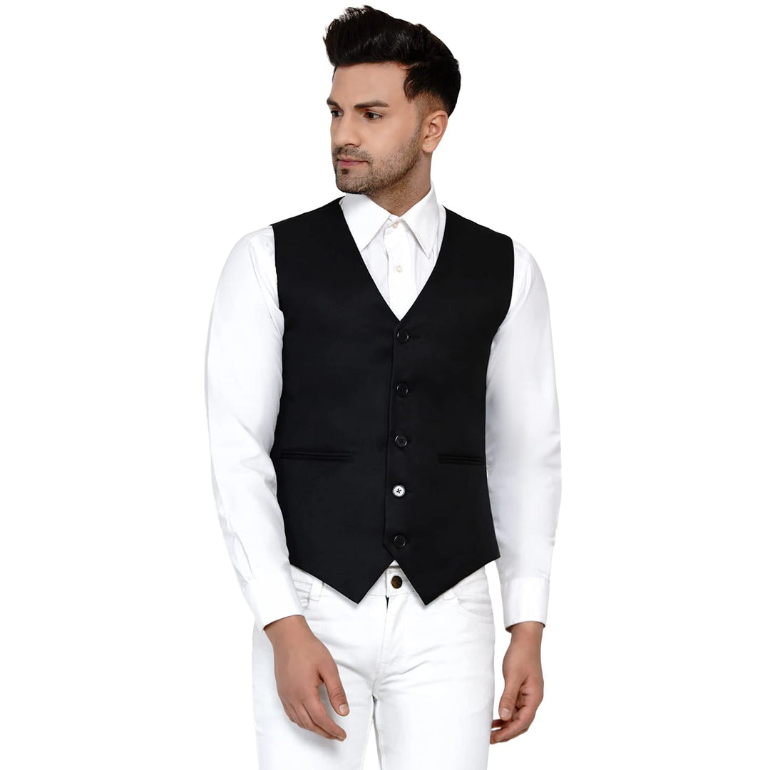 Men's Solid Waistcoat | Perfect for Casual & Formal Looks