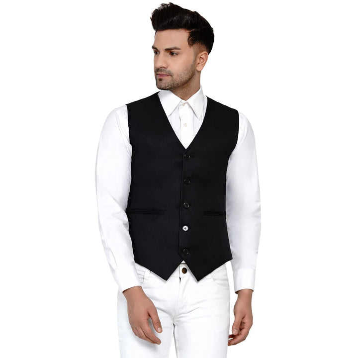 Men's Solid Waistcoat | Perfect for Casual & Formal Looks