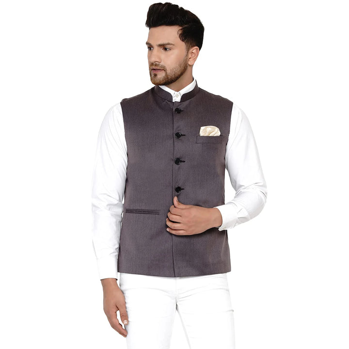 Sophisticated Solid Nehru Jacket | Cotton Blend Comfort