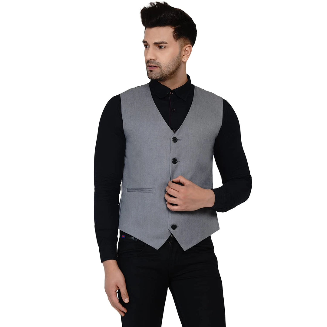 Designer Men's Solid Waistcoat | Stylish Waistcoat for Formal & Casual