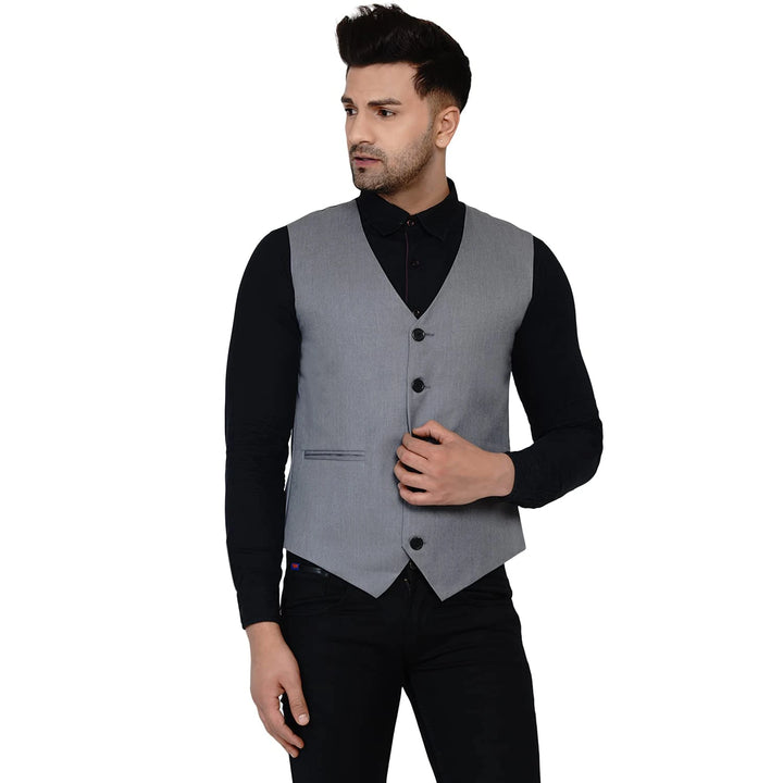 Designer Men's Solid Waistcoat | Stylish Waistcoat for Formal & Casual
