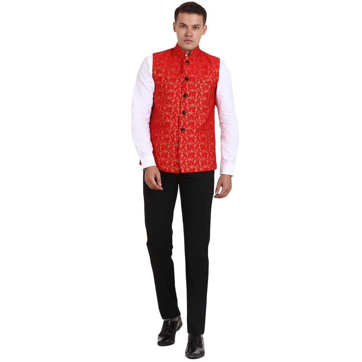 Luxurious Banarasi Style Nehru Jacket | Perfect for Weddings & Events