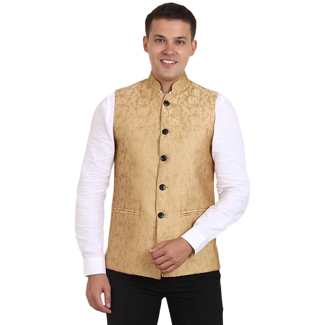 Luxurious Banarasi Style Nehru Jacket | Perfect for Weddings & Events