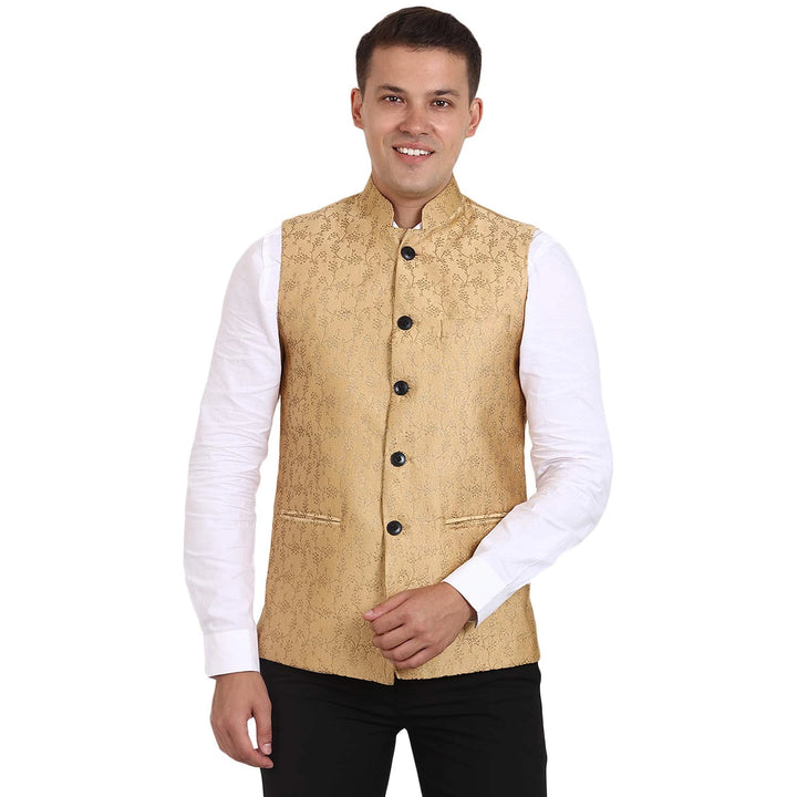 Luxurious Banarasi Style Nehru Jacket | Perfect for Weddings & Events