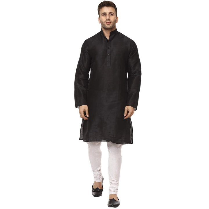 Classic Chinese Collar Kurta Set | Men’s Silk Style for Weddings