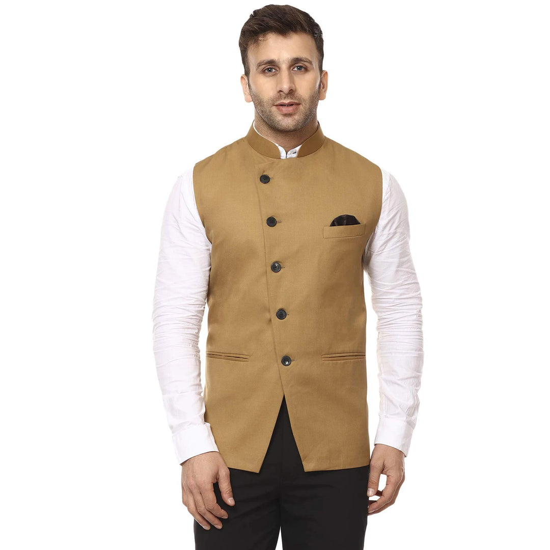 Versatile Cotton Poly Nehru Jacket | Classic Chinese Collar Touch
